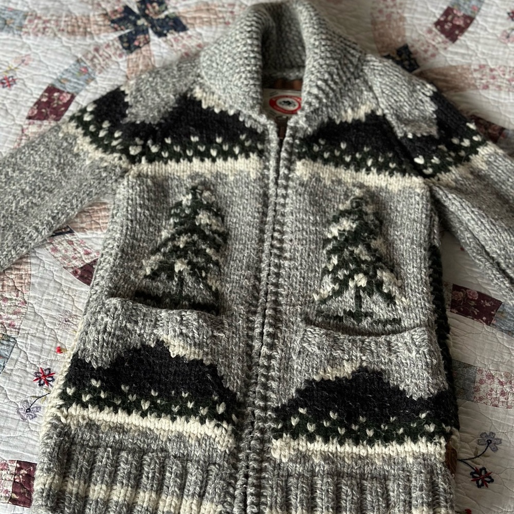 Roots X Mary Maxim Red Cabin Knit Women's Cardigan